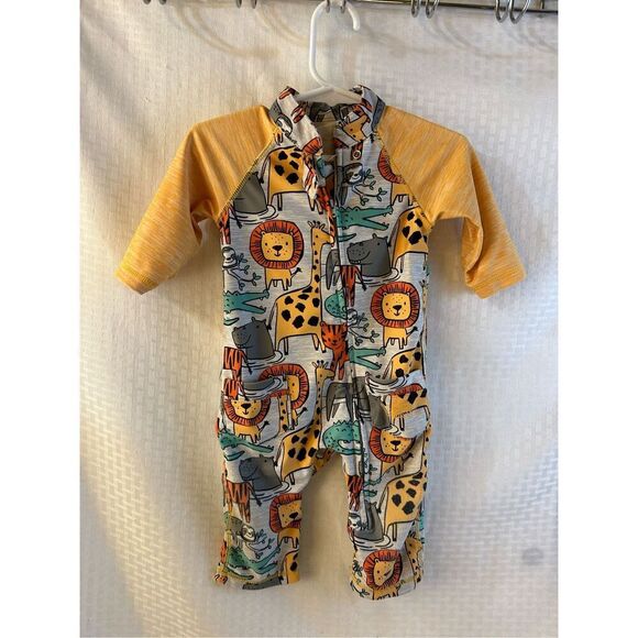 UV Skinz 6/12m Lion King Jungle Animals zipper suit - Picture 2 of 4